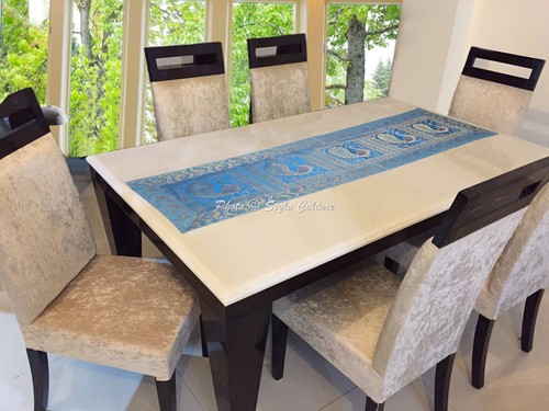 Ethno jacquard tischläufer - ethno,
