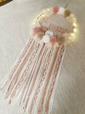 Traumfänger mit Namen und LED,Blumen ,Geburt, Taufe,kinderzimmer