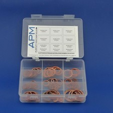 210tlg Kupferringe Sortiment