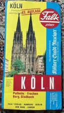 Patent Falk City Map Plan de Ville Stadtplan KÖLN 43. Auflage Mai 1983