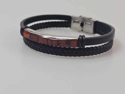 Bernstein leder armband - leder, fur