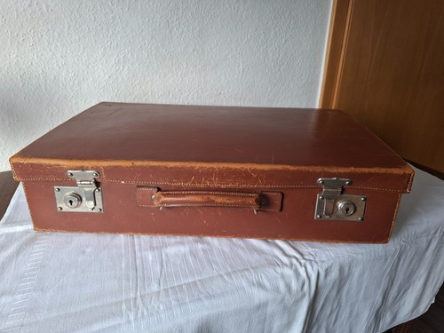 Alter lederkoffer shabby - lederkoffer, /
