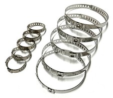 Schlauchschellen 1-Ohr Schlauchklemmen Set EDELSTAHL (VA2) 21-45mm + 64-122mm