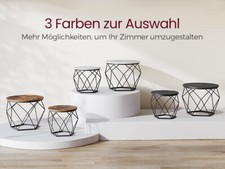 VASAGLE Couchtisch rund 2er