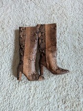 Stiefel Leder Schlange-Muster