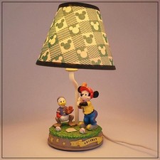 Disney Micky Mouse Vintage Lampenschirm Showa Retro Donald Duck Baseball...