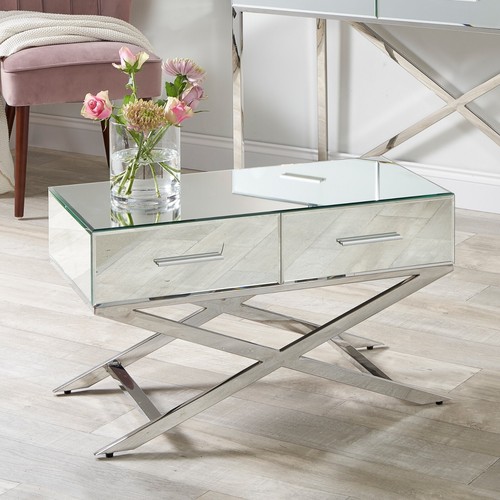 Silber glas couchtisch - glas,
