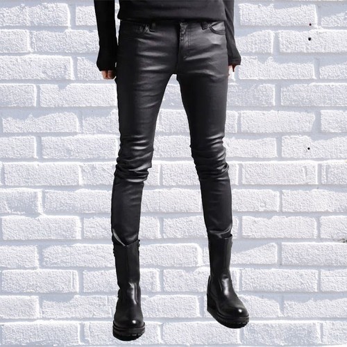 Herren schwarz leder - leder, hose