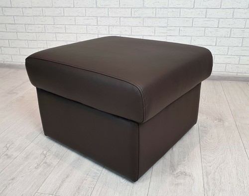 Braunes echt leder hocker - braunes,