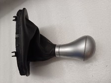 8CK* Mercedes W203 Schaltsack Schaltknauf Leder 6-Gang Silber Alu A2032671111