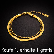 Damen armband gold edelstahl - gold,