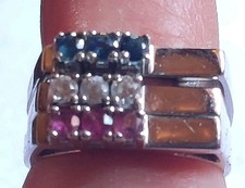 Vintage Dreier 925 Silber Ring