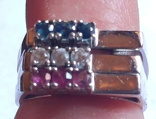 Vintage dreier 925 silber ring - 925,