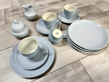 Hutschenreuther Arzberg Bavaria Kaffeegedeck weiß/hellblau 14-teilig + Extra