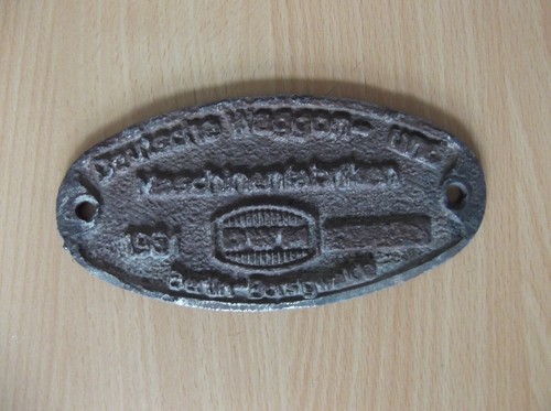 Altes waggonschild dwm - altes,
