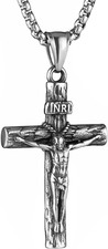 Edelstahl Jesus Kreuzif Kreuz
