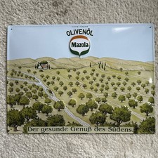 Repro Blechschild Mazola Olivenöl