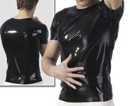 Latex shirt herren schwarz - latex,