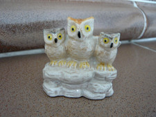 3 kleine Eulen aus Porzellan