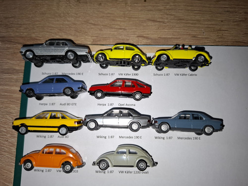 Konvolut pkw wiking - 1:87/,