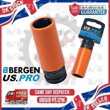 1/2 ZOLL VIERKANTANTRIEB 19 MM 6 PUNKT 6PT TIEFE SCHLAG LEICHTMETALLFELGE NUSS SECHSKANT TIEFE STECKSCHLÜSSEL