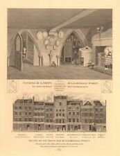 LEADENHALL STREET. Häuser an der Nordseite nach Brand von 1765 erbaut. Gruft 1834