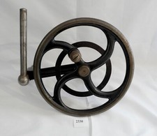 Altes Handrad für Uhrmacherdrehbank Schwungrad Drehstuhl Ø 21 cm