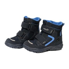 Superfit Husky 1 Jungen Winterstiefel, Snowboots EU 27, Gefüttert Goretex Blau