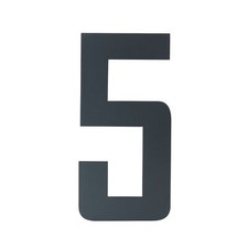 Hausnummer 5 Edelstahl V2A H20cm New-Design-2D anthrazit 0 1 2 3 4 5 6 7 8 9