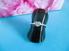 ECHT SILBER-925er STERLINGSILBERS - HERZ-RING mit Cubic Zirkonia