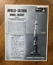 Apollo Saturn moon rocket Montageanleitung Monogram Models 60er Mattel Raumfahrt