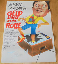 GELD SPIELT KEINE ROLLE - Kinoplakat A1 WA 60er gerollt - JERRY LEWIS 