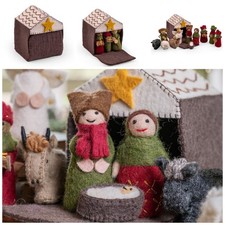 Krippe Filz 12 Teile rot grün