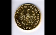 32652 / Goldene Gedenkmedaille auf die deutsche Wiedervereinigung 1990