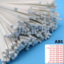 Weiß Solide ABS Kunststoff Stab Quadratstab Modellbau Bastel Material DIY 250mm
