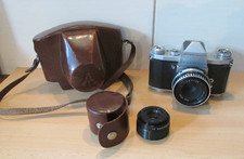 Praktica IV DDR Spiegelreflexkamera Jena T 1:2,8 f=50 - 7016770 + Konverter 2 x