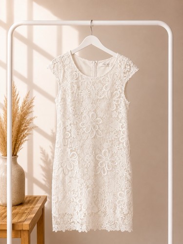 Amisu spitzenkleid weiß - amisu,
