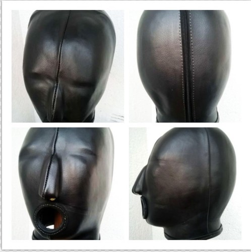 Ledermaske schwarz - ledermaske,,
