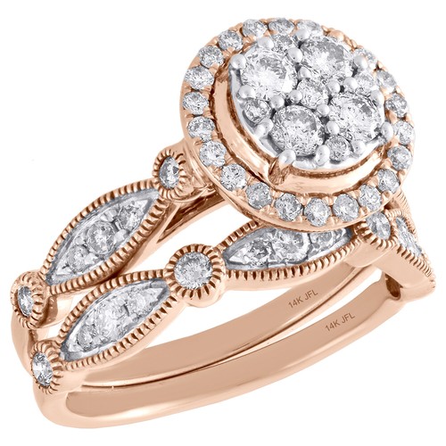 14k rose gold diamant braut - rose,