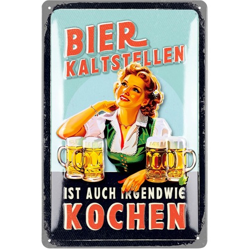 Retro blechschild bier lustige - retro,