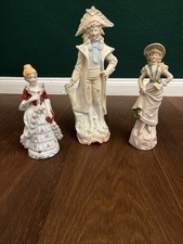 3x Herrschaftliche Porzellanfiguren aus der Rokoko Zeit