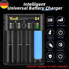 4 Slot LCD Akku Ladegerät USB