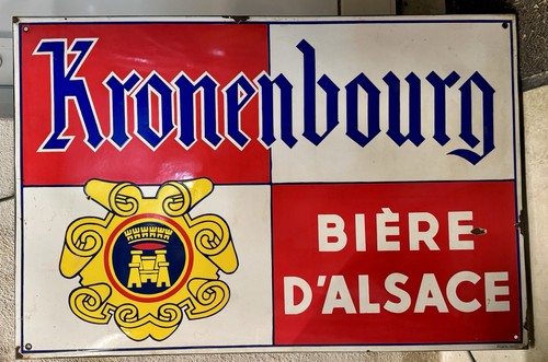 Altes emailschild kronenbourg - emailschild,
