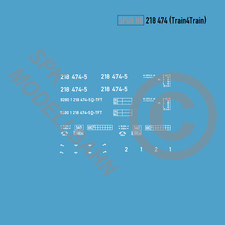 218 474 Train4Train ex S-Bahn Hamburg BR 218 Diesellok H0-Decals Epoche 6