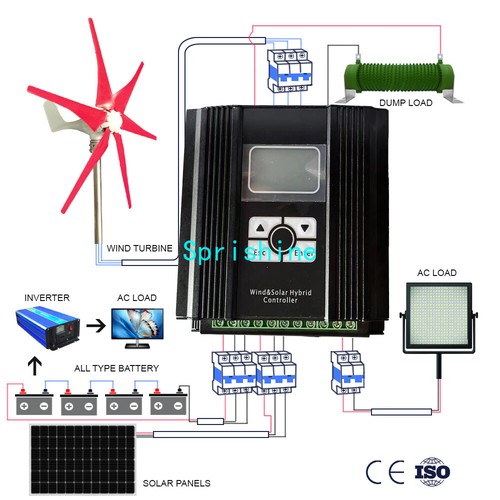 2600w 12v 24v wind hybrid - pv,