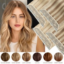 Ein Tressen DICK Echthaar Clip In Extensions Remy Haar Haarverlängerung Haarteil