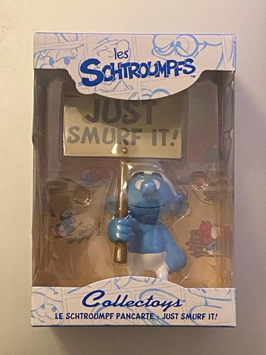 Schlumpf mit schild just smurf - schlumpf,