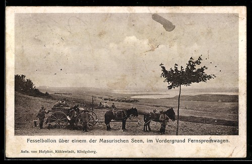 Fesselballon des deutschen - ak,