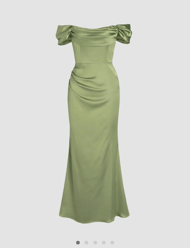 Damen satin off shoulder - satin, off-shoulder