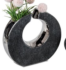Deko Vase ANTHRAZIT BOGEN H